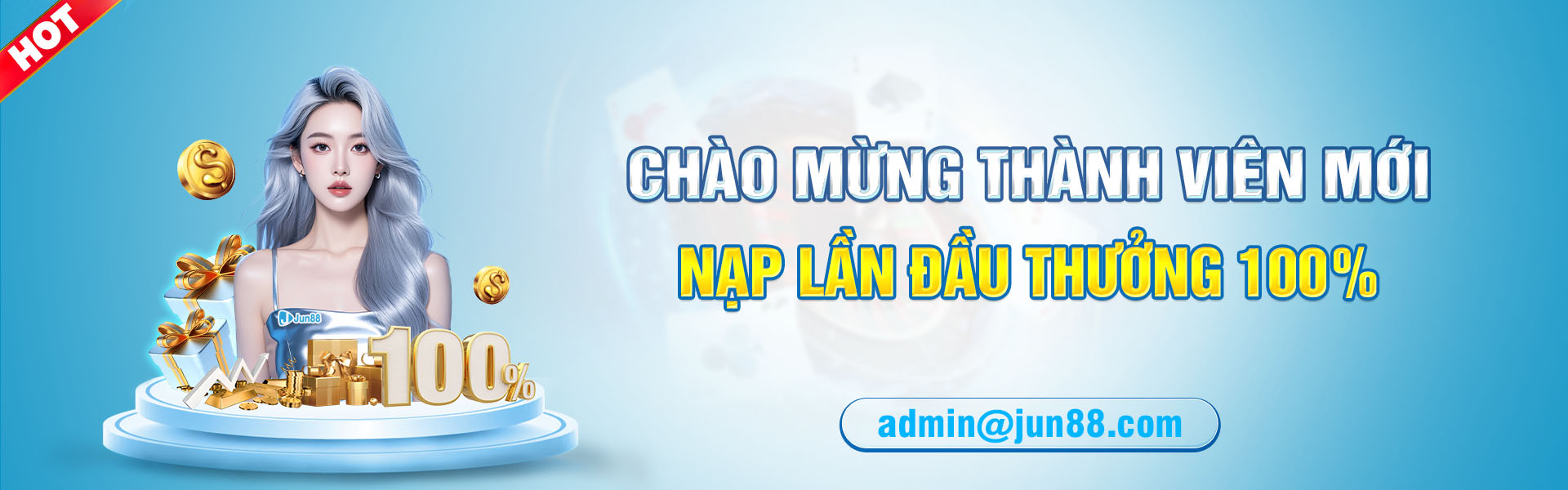 chào mừng thành viên mới thưởng nạp đầu 100%