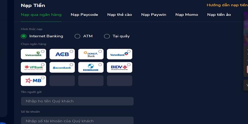 Tạo yêu cầu nạp cược online